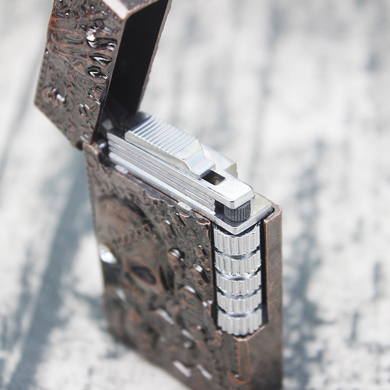 SKULL SIDE PULLEY GAZ LIGHTER