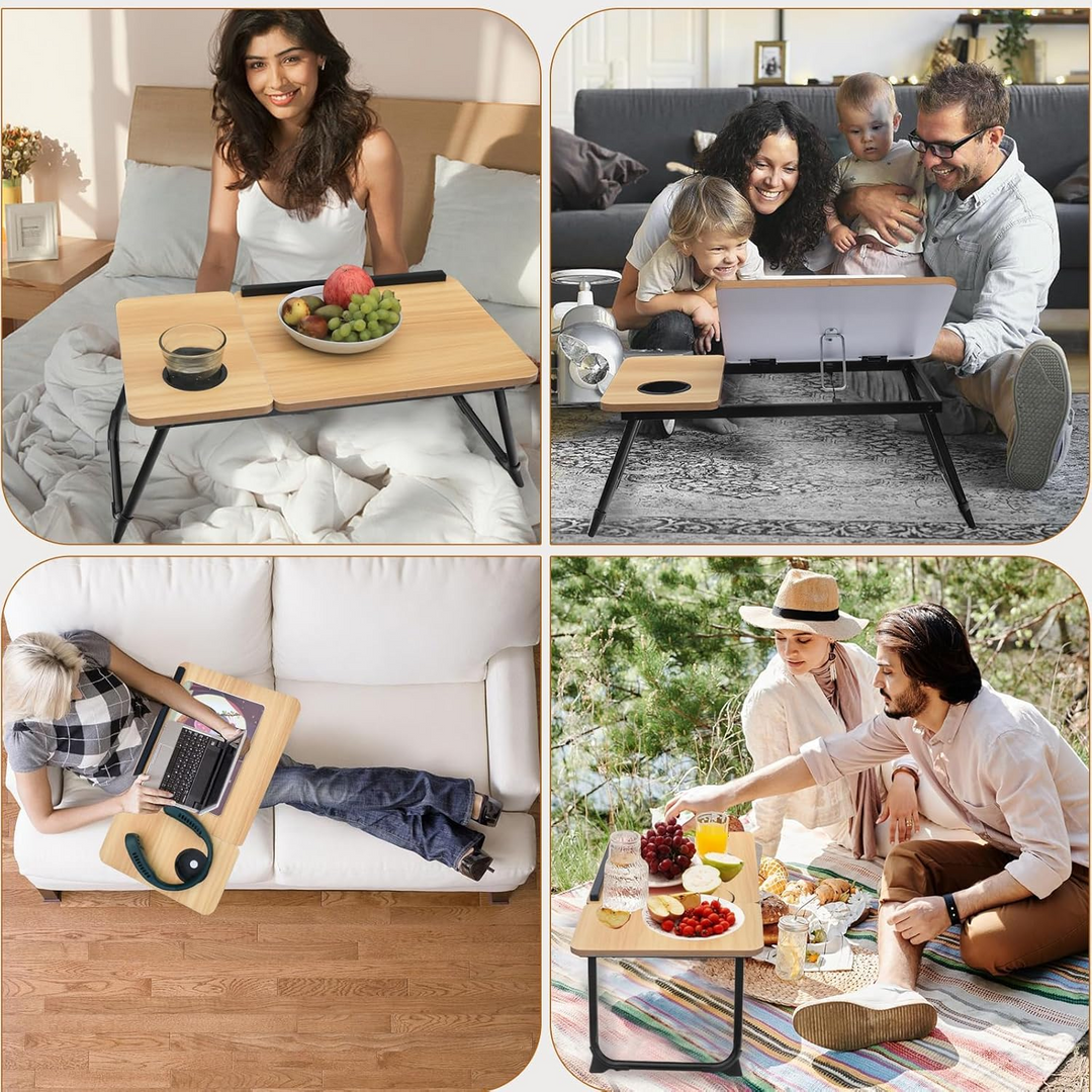 Adjustable Laptop Desk for Bed, Couch & Desk, Multi-Use Laptop Stand with 5 Adjustable Angles